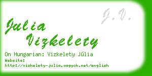 julia vizkelety business card